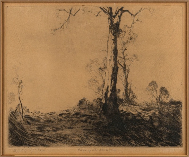 THEODORE PENLEIGH BOYD (1890-1923), Edge Of The Clearing, engraving, 19/40, signed and titled in the lower margin, ​​​​​​​22 x 26cm, 45 x 47cm overall