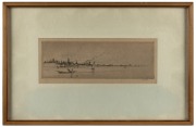 ERIC GLIDDEN SCOTT (1893-1978), (Italian coastal view), etching, circa 1928, signed lower right, ​​​​​​​11 x 28cm, 29 x 45cm overall - 2