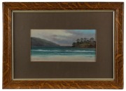 CHARLES (Chas) YOUNG, (coastal scene), oil on board, signed lower left "C. Young", ​​​​​​​15 x 30cm, 40 x 55cm overall - 2