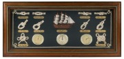 Two framed sailor's knot displays, late 20th century, ​​​​​​​the larger 44 x 60cm - 3