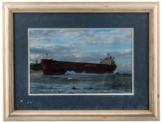 PASHA BULKER framed colour photograph of the ill-fated ship run aground at the Nobbies (Newcastle, N.S.W.); together with a framed photograph of the SYGNA. ​​​​​​​the larger 54 x 80cm overall - 2