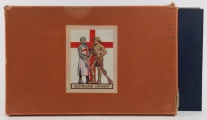 AUSTRALIAN CHIVALRY, J.L. Treloar, Editor, Reproductions in Colour and Duo-Tone of OFFICIAL WAR PAINTINGS, [Australian War Memorial, 1933], original blue cloth binding and with original decorated slipcase. 