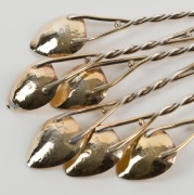 MILDRED CREED set of six Australian silver teaspoons, stamped "CREED, S.S.", ​​​​​​​10.5cm long, 55 grams total - 2