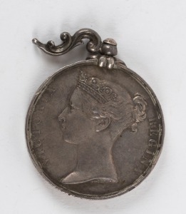 CAMPAIGN MEDAL: South Africa Medal 1853, awarded to J. ROBERTSON. 74th REGt. (Suspension bracket defective).