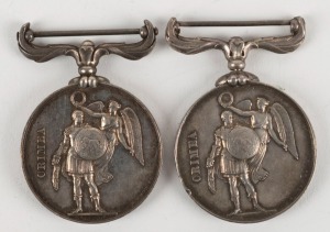 CAMPAIGN MEDAL: Crimea Medal 1854, awarded to 3656. T. NILAN and another, Unnamed. (2).