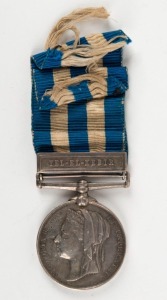 CAMPAIGN MEDAL: EGYPT Medal dated 1882, with TEL-EL-KEBIR clasp, awarded to "597 Pte. G. TUCKER, L/R. Hrs." with part ribbon.
