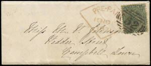 1871-99 range of covers franked with mainly 1d & 2d Sidefaces predominantly related to insurance and banking in Tasmania; noted 1871 Launceston to Campbell Town & 1885 Port Esperance to Swansea franked 1d concessional rate.