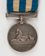 CAMPAIGN MEDAL: EGYPT Medal dated 1882, with TEL-EL-KEBIR clasp, awarded to "597 Pte. G. TUCKER, L/R. Hrs." with part ribbon. - 2