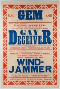 The "GEM Picture Palace", Faversham, England: 1927 - 1932 collection of original posters advertising the films to be shown during the following week. Noted "Gay Deceiver", Buck Jones in "Hills of Peril", "The Emden", Tom Mix in "The Last Trail", "Crazy Ma