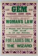 The "GEM Picture Palace", Faversham, England: 1927 - 1932 collection of original posters advertising the films to be shown during the following week. Noted "Gay Deceiver", Buck Jones in "Hills of Peril", "The Emden", Tom Mix in "The Last Trail", "Crazy Ma - 3