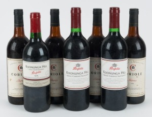 CORIOLE Shiraz (750ml), 1984 vintage, (4 bottles), together with, PENFOLD'S KOONUNGA HILL Shiraz, Cabernet Sauvignon, (750ml), 1993 vintage (1 bottle) and 1994 vintage (2 bottles), (7 bottles total)