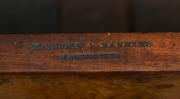 An antique English mahogany twin pedestal sideboard, circa 1875, stamped inside the drawer "Marsden & Banning, Manchester", 136cm high, 197cm wide, 72cm deep - 2