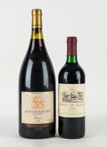 BANNOCKBURN Shiraz (1500ml) 1991 vintage (1 bottle); together with a BARON DE SALLES French Syrah (750ml) 1993 vintage (1 bottle), 2 bottles total