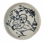 SHIKO&nbsp;studio pottery bowl with painted decoration by MIRKA MORA, signed "Shiko", ​​​​​​​15cm wide