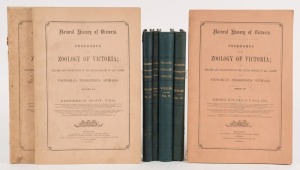 FERDINAND VON MUELLER [1825 - 1896],Fragmenta Phytographiae Australiae, Volumes VI (1867-8), IX (1875), X (1876-7) & XI (1878-81), [Melbourne : John Ferres]; original green boards; gilt titles. Ex library. (4 vols).; also, 3 booklets on Victorian Indigeno