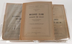 Sir DOUGLAS MAWSON (1882-1958), Australasian Antarctic Expedition 1911-14 under the Leadership of Sir Douglas Mawson, D.Sc., B.E.: The complete set of Scientific Reports, all 91 parts as issued from 1916 to 1947. 