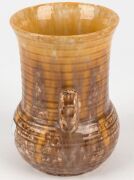 JOHN CAMPBELL brown glazed pottery vase, incised "John Campbell, Tasmania", ​​​​​​​16cm high - 3