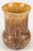 JOHN CAMPBELL brown glazed pottery vase, incised "John Campbell, Tasmania", ​​​​​​​16cm high - 5