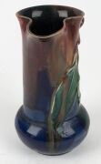 PAMELA pottery vase with applied gumnuts and leaves, glazed in pink, blue and green, incised "Pamela, Hand Made, 1934", ​​​​​​​19.5cm high - 5