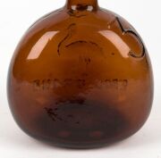 "EMU BRAND" Australian wine bottle with embossed emu logo, mid 1860s, ​​​​​​​22cm high - 5