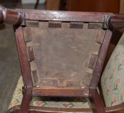 A Colonial cedar hall seat, scroll and acanthus leaf carved back rest with baluster and ring turned front legs, circa 1850. (after a design by Loudon 1833) ​​​​​​​86cm high, 39cm across the seat - 12