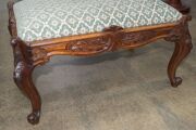 An antique Australian blackwood footstool with ornately carved French style cabriole legs, Melbourne origin, circa 1860, ​​​​​​​40cm high, 70cm wide, 51cm wide - 5