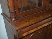 A Colonial Australian cedar bookcase with shield panel doors and turned columns, mid 19th century, 237cm high, 144cm wide, 54cm deep - 4