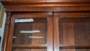 A Colonial Australian cedar bookcase with shield panel doors and turned columns, mid 19th century, 237cm high, 144cm wide, 54cm deep - 7