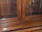 A Colonial Australian cedar bookcase with shield panel doors and turned columns, mid 19th century, 237cm high, 144cm wide, 54cm deep - 8