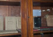 A Colonial Australian cedar bookcase with shield panel doors and turned columns, mid 19th century, 237cm high, 144cm wide, 54cm deep - 9