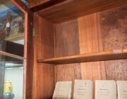 A Colonial Australian cedar bookcase with shield panel doors and turned columns, mid 19th century, 237cm high, 144cm wide, 54cm deep - 17