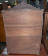 An antique cedar wall cabinet with carved pediment top, Launceston, Tasmanian origin, circa 1840, 95cm high, 61cm wide, 29cm deep - 8