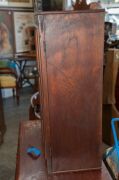 An antique cedar wall cabinet with carved pediment top, Launceston, Tasmanian origin, circa 1840, 95cm high, 61cm wide, 29cm deep - 9