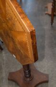 A provincial Tasmanian antique tilt-top occasional table, huon pine, musk, casuarina, hoop pine, cedar and blackwood, 19th century, stamped "Jm. Ferguson", ​​​​​​​76cm high, 62cm wide, 62cm deep - 9