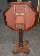 A provincial Tasmanian antique tilt-top occasional table, huon pine, musk, casuarina, hoop pine, cedar and blackwood, 19th century, stamped "Jm. Ferguson", ​​​​​​​76cm high, 62cm wide, 62cm deep - 11