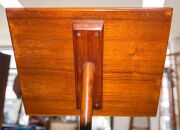 An antique Australian solid cedar music stand with adjustable post, 19th century, 125cm high - 5