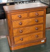 An Australian cedar apprentice chest of five drawers with full cedar secondary timbers, circa 1870, 49cm high, 49cm wide, 26cm deep - 2