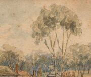 MARY ANN SYNNOT (Williams) (1828 - 1903) Bunyin-a-wak, South Brighton, watercolour, signed, titled and dated Oct.24th '59 at lower left, 15 x 23cm. also initialled "MAW" (Mary Ann Williams) lower left. - 6