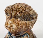 BENDIGO pottery dog tobacco jar, 19th century, ​​​​​​​14cm high - 2