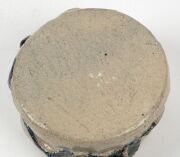 MERRIC BOYD (attributed) pottery bowl with applied fruit and leaves, incised to the base (illegible), 7cm high, 14cm wide - 7