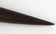 An early sailor's turned wooden fid with ribbed handgrip, 18th/19th century, 27cm long - 3