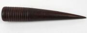 An early sailor's turned wooden fid with ribbed handgrip, 18th/19th century, 27cm long - 5