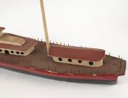 A folk art model boat, timber with painted finish, early to mid 20th century, 53cm high, 83cm long - 4