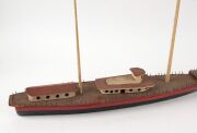 A folk art model boat, timber with painted finish, early to mid 20th century, 53cm high, 83cm long - 5