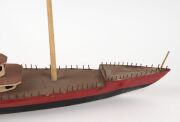 A folk art model boat, timber with painted finish, early to mid 20th century, 53cm high, 83cm long - 6