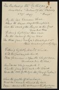 Andrew Barton ("Banjo") PATERSON (1864 - 1941), The Man from Snowy River and other verses [Sydney : Angus and Robertson, 1st ed.] 8vo, original brown cloth; forward by Rolf Bolderwood. With a 6 page manuscript transcript of "The Ballad of the Calliope" w - 7