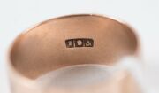 An antique Australian rose gold band, engraved "EDNA", stamped "9" flanked by pictorial marks, ​​​​​​​4.5 grams - 2