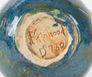 MARGUERITE MAHOOD&nbsp;green and yellow glazed spherical floral vase, A/F, incised "M. Mahood, D730", 4.5cm high, 6.5cm wide - 2