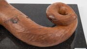 SILVIO APPONYI (1949 - ), Possum, carved Tasmanian huon pine on stone plinth, signed on the base "SILVIO APPONYI", 87cm long overall - 4