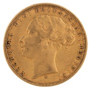 Coins - Australia: 1880 Sovereign, Young head, St. George reverse, Sydney; also, 1881 Melbourne, both VF. (2). - 5